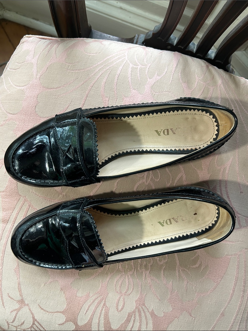 Prada Black Patent Leather Loafers - Women's